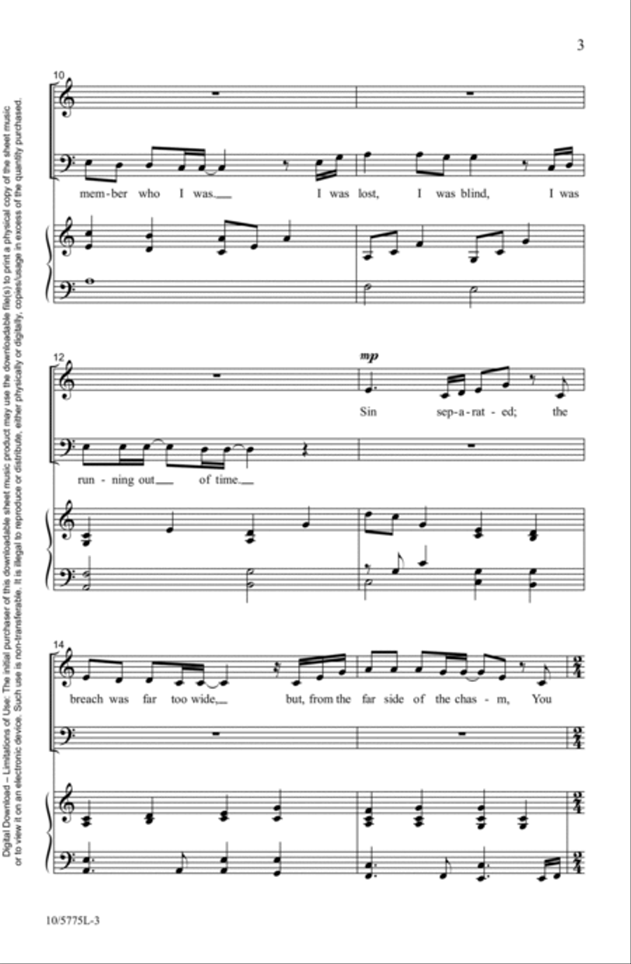 Thank You, Jesus, For the Blood Choir scores gallery preview page 3