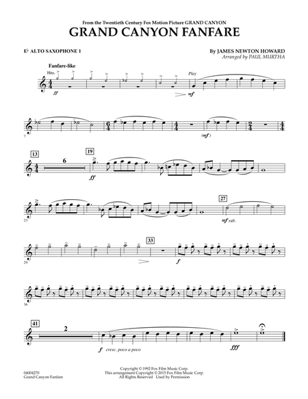 Grand Canyon Fanfare - Eb Alto Saxophone 1