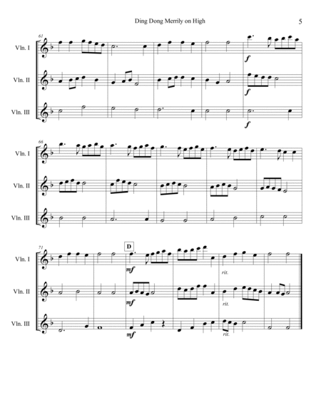 Ding Dong Merrily on High 3 Violins image number null