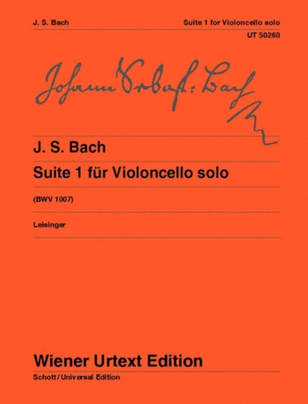 Bach : Suite No. 1 for Violoncello solo