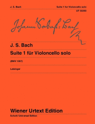 Book cover for Suite No. 1 for Violoncello solo