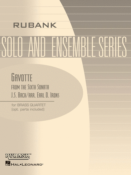 Gavotte from the Sixth Sonata - Brass Quartets With Score