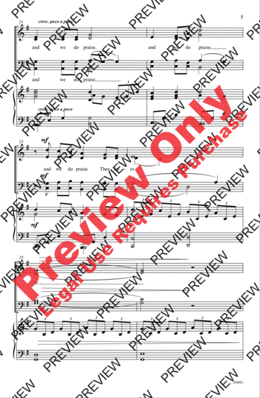 Christ, We Do All Adore Thee 4-Part scores gallery preview page 5