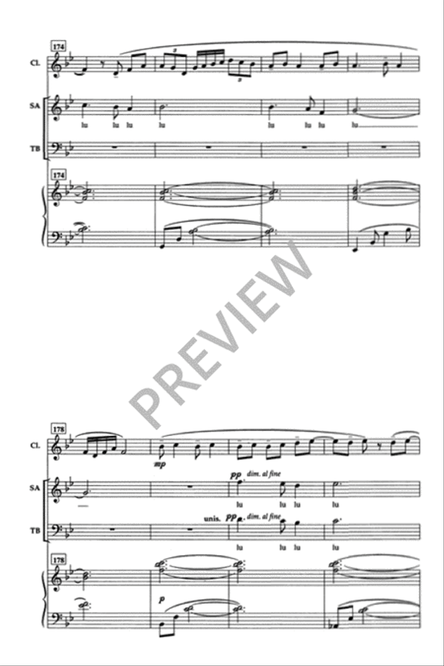 Over the Sea to Skye 4-Part scores gallery preview page 19