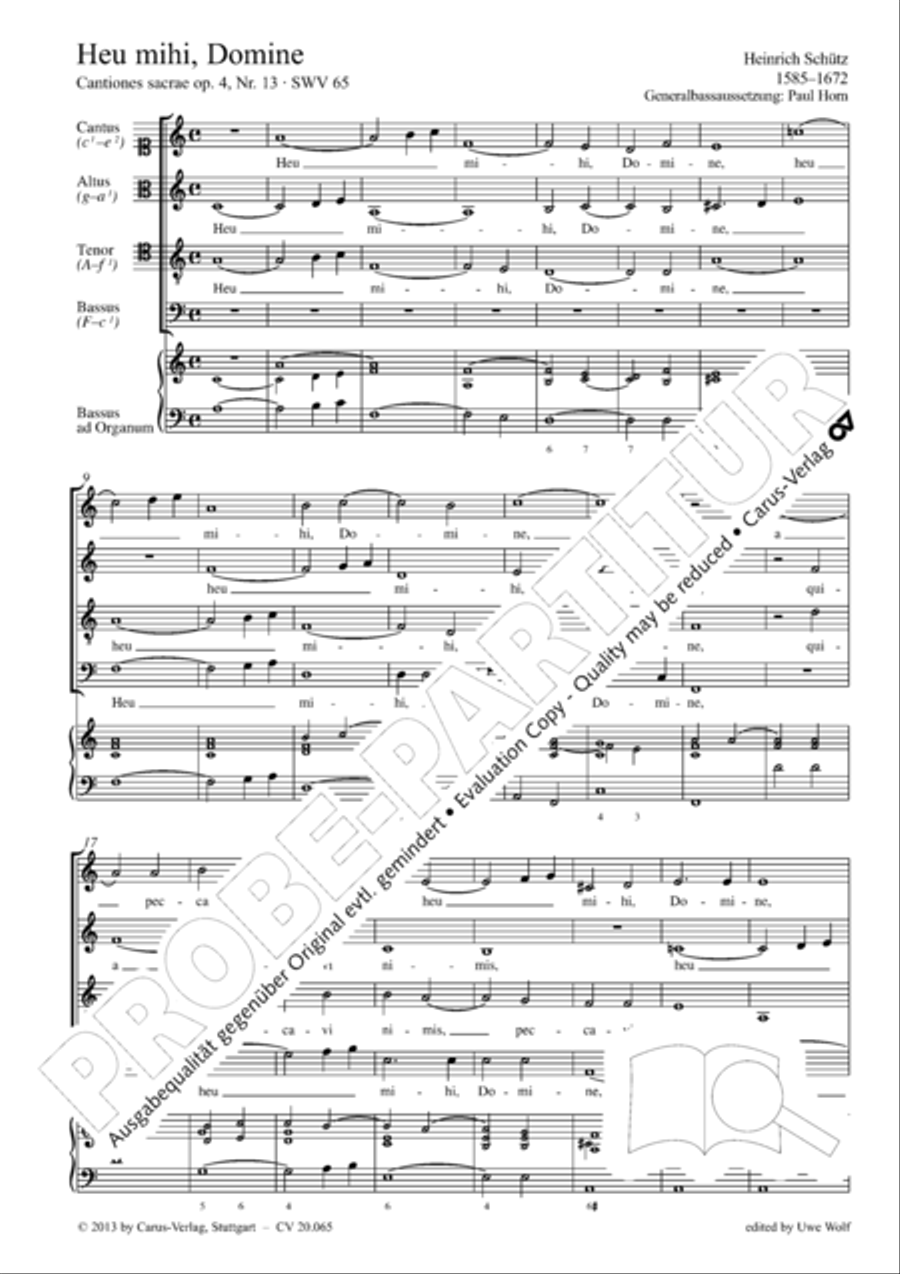 Heu mihi, Domine 4-Part scores gallery preview page 3