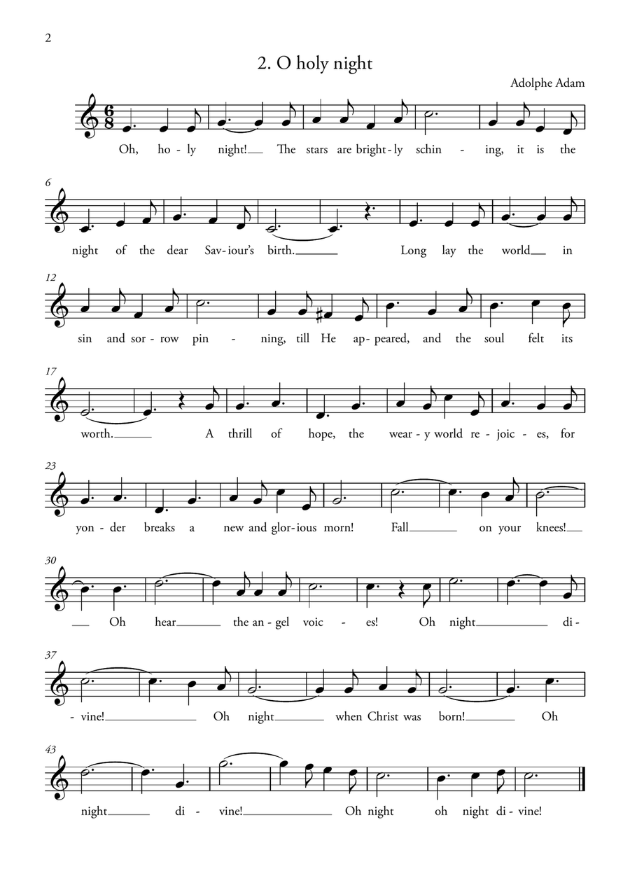 20 Easy Christmas Carols for VIOLIN Violin Solo scores gallery preview page 2