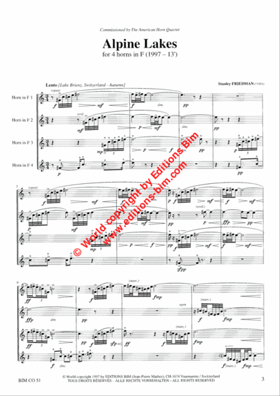 Alpine Lakes Horn scores gallery preview page 2