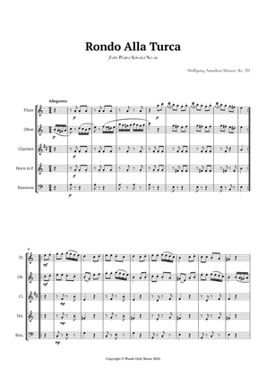 Book cover for Rondo Alla Turca by Mozart for Woodwind Quintet