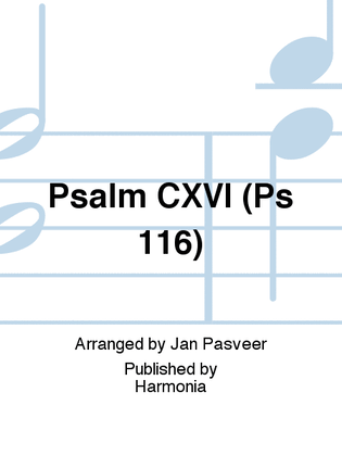 Book cover for Psalm CXVI (Ps 116)