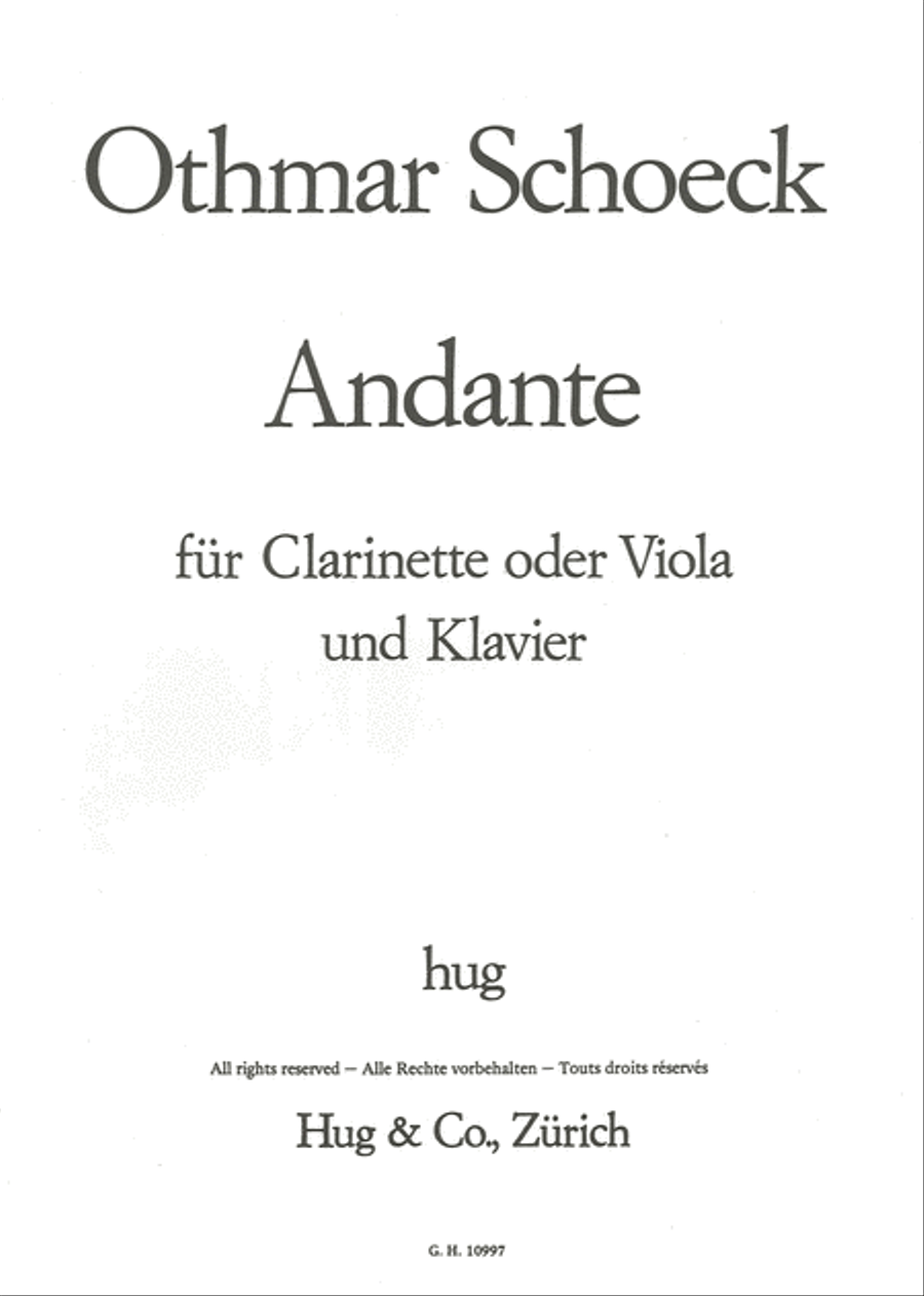 Andante Clarinet scores gallery preview page 1