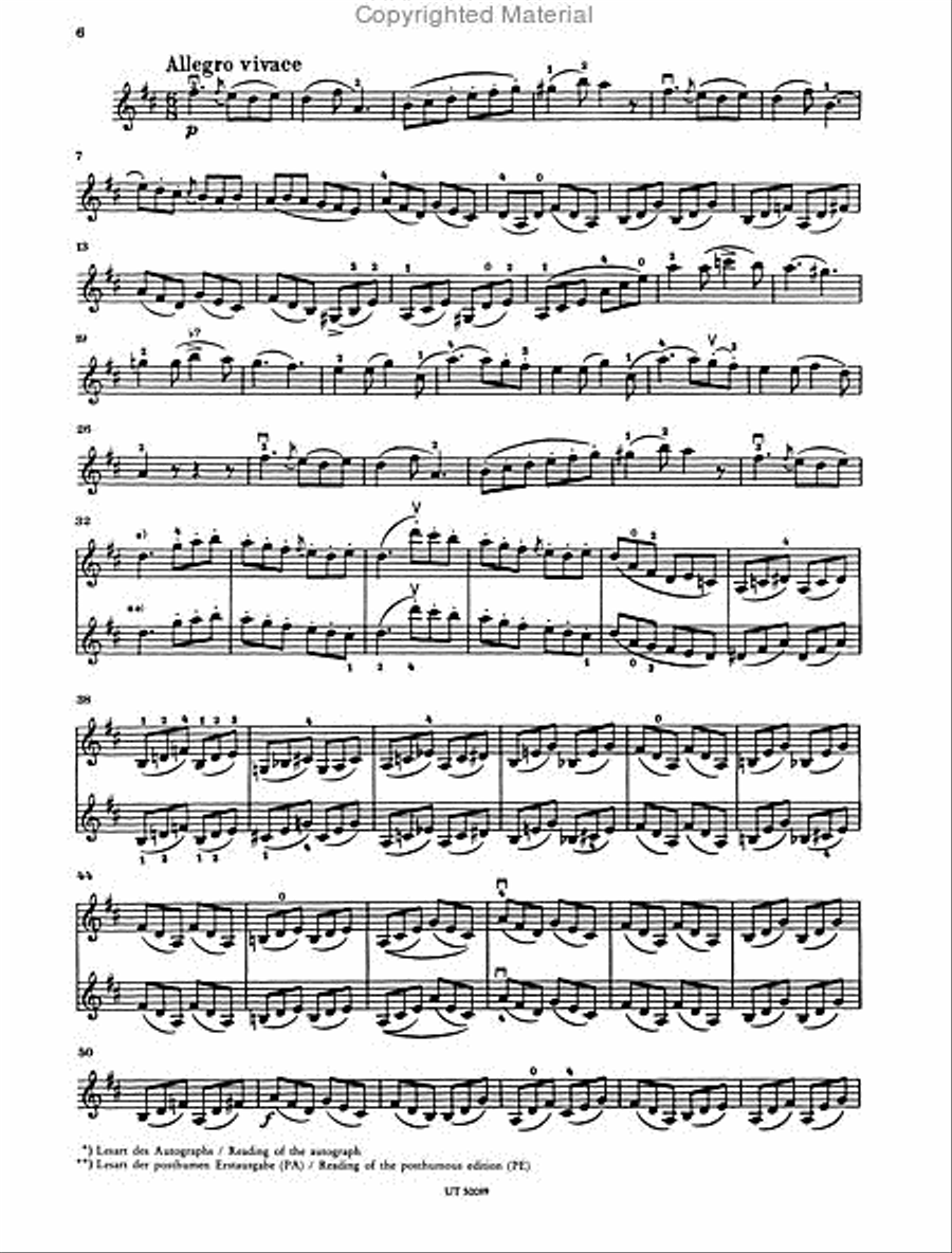 Sonata (Sonatina) for Piano and Violin, D Major Chamber Music scores gallery preview page 5