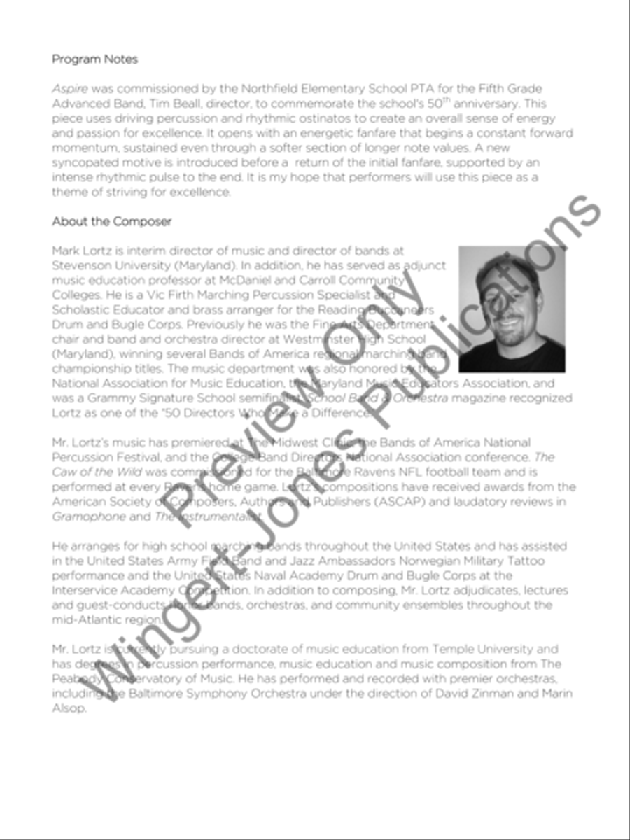 Aspire Concert Band scores gallery preview page 3