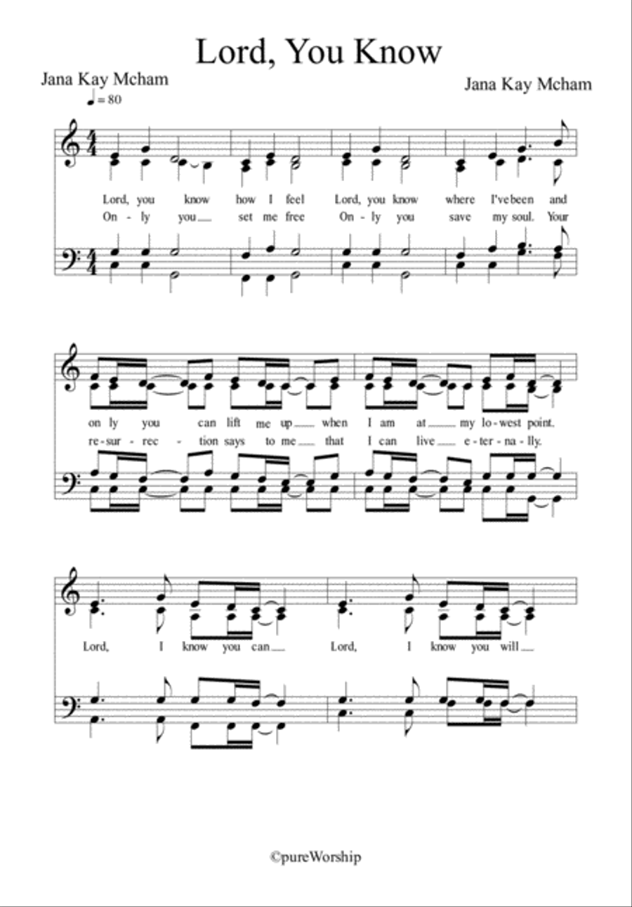 Lord, You Know Lord, You Know 4-Part scores gallery preview page 1