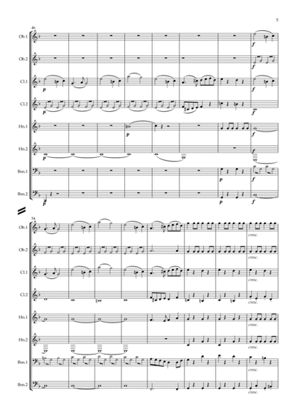 Schubert: Wind Octet D.72 Mvt.I (Complete mvt. - Thompson) based on original fragment) - wind octet image number null