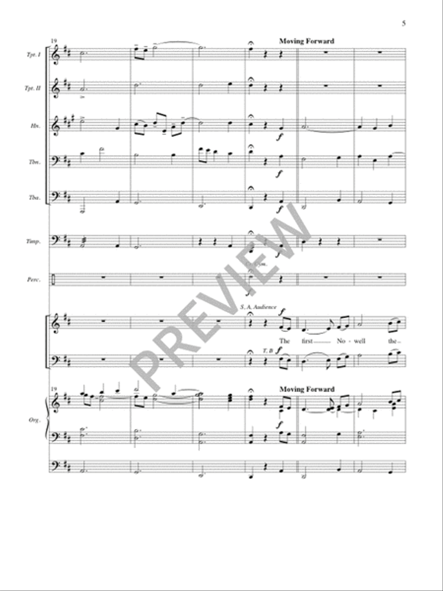 Festival First Nowell - Full Score and Parts 4-Part scores gallery preview page 6