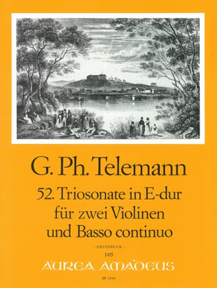 Book cover for 52nd Trio sonata E major TWV 42:E5