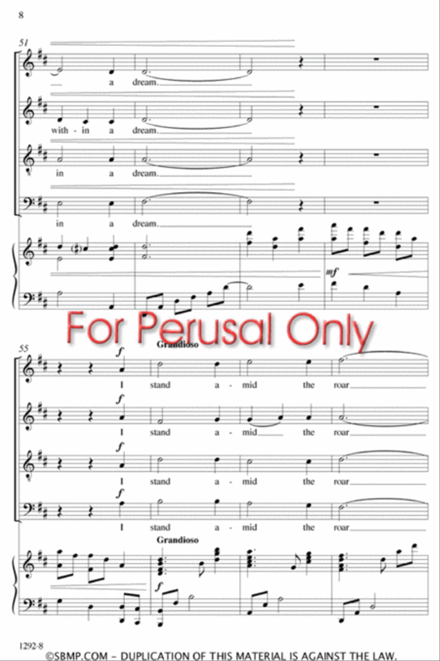 A Dream Within a Dream - SATB Octavo 4-Part scores gallery preview page 7