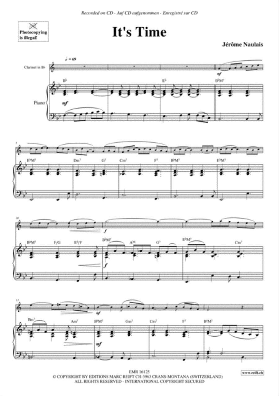 It's Time Clarinet Solo scores gallery preview page 4