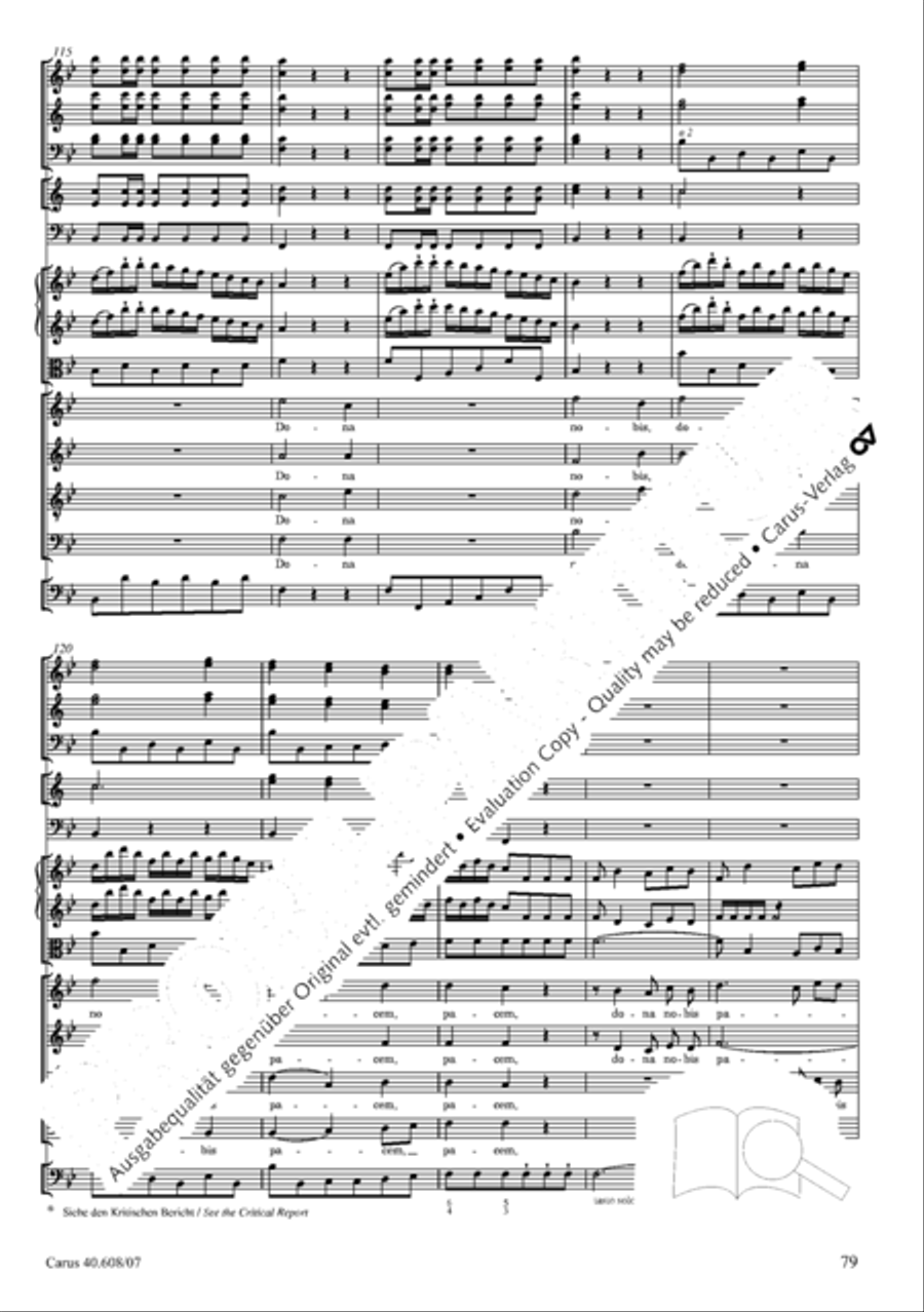 Missa Sancti Bernardi von Offida in B 4-Part scores gallery preview page 94