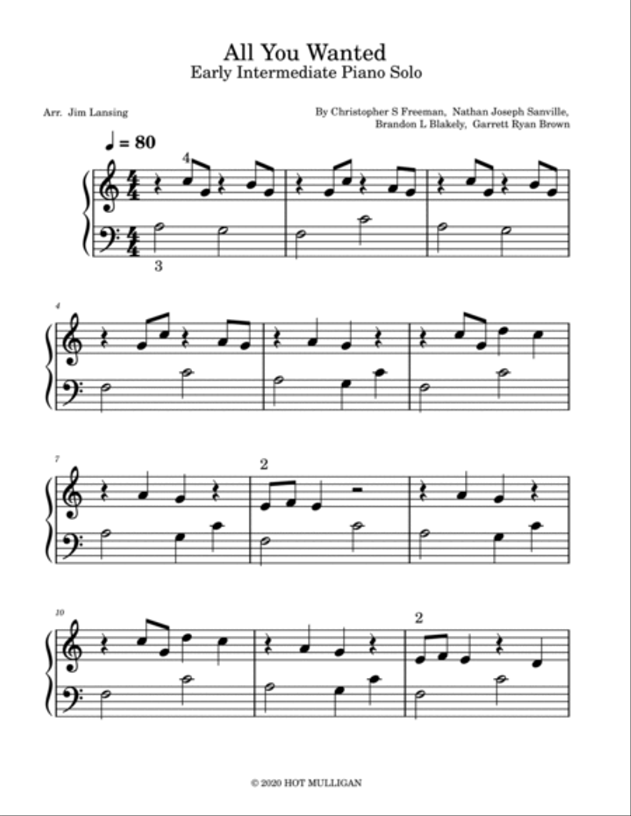 All You Wanted By Michelle Branch Piano Method scores gallery preview page 2