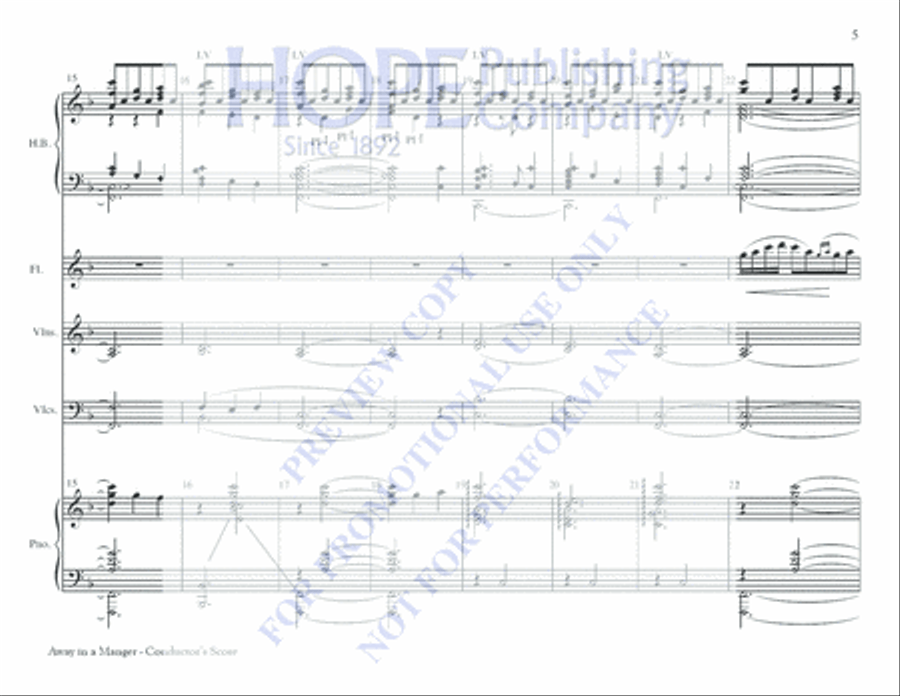 Away in a Manger 5-Octaves scores gallery preview page 5