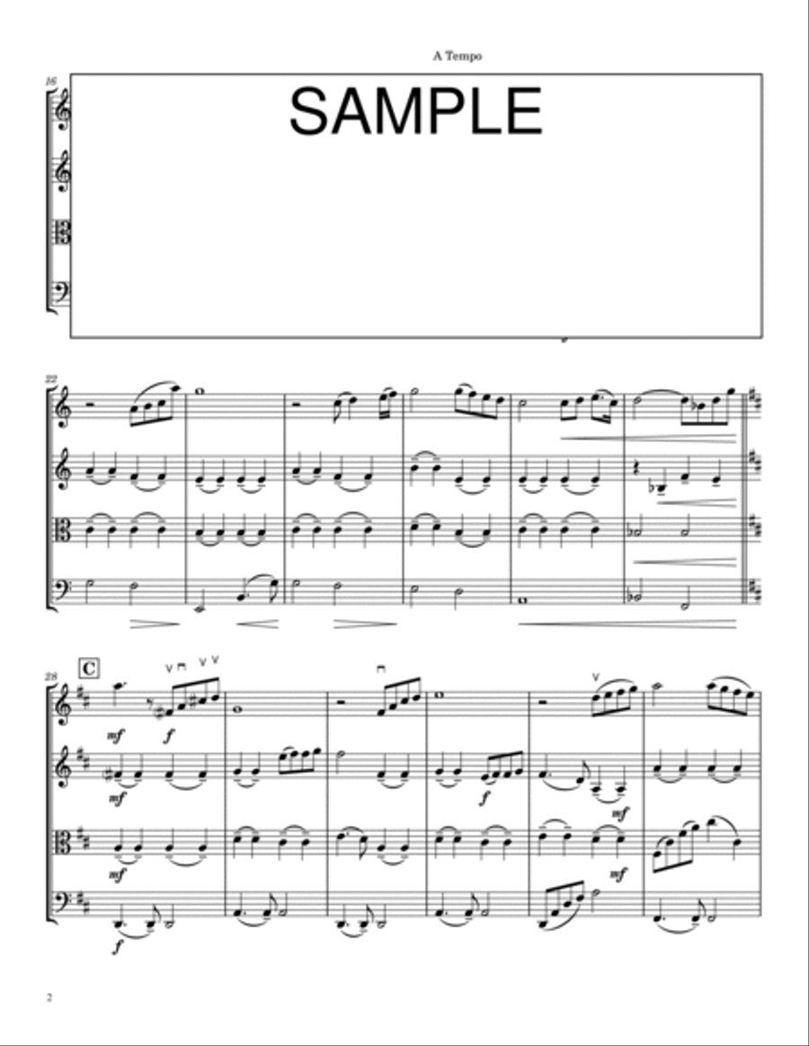 Beauty And The Beast String Quartet scores gallery preview page 2