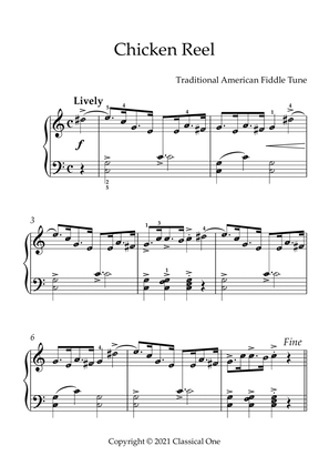 Traditional American Fiddle Tune - Chicken Reel(With Note name)