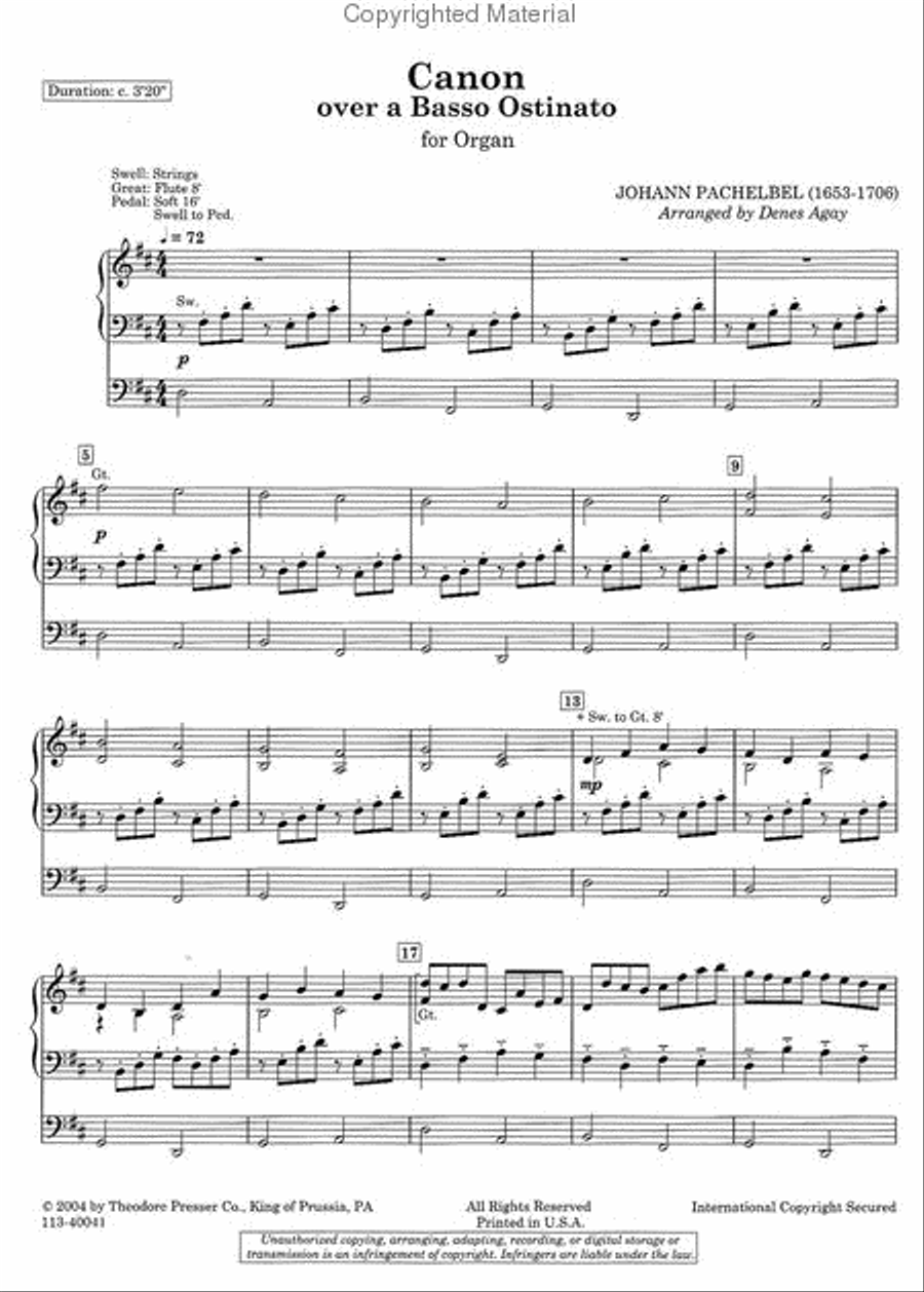 Canon Over A Basso Ostinato Chamber Music scores gallery preview page 2