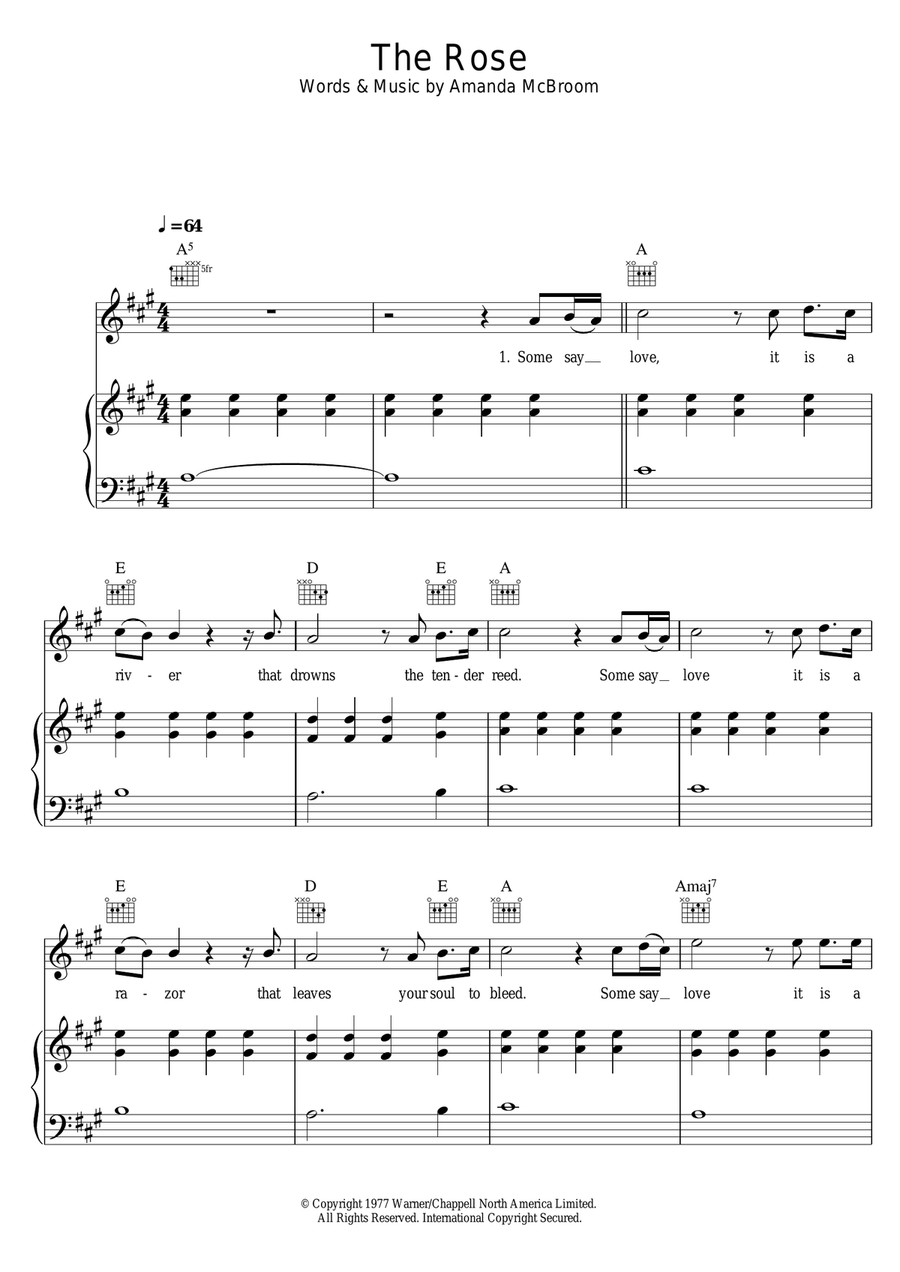 The Rose Acoustic Guitar scores gallery preview page 1