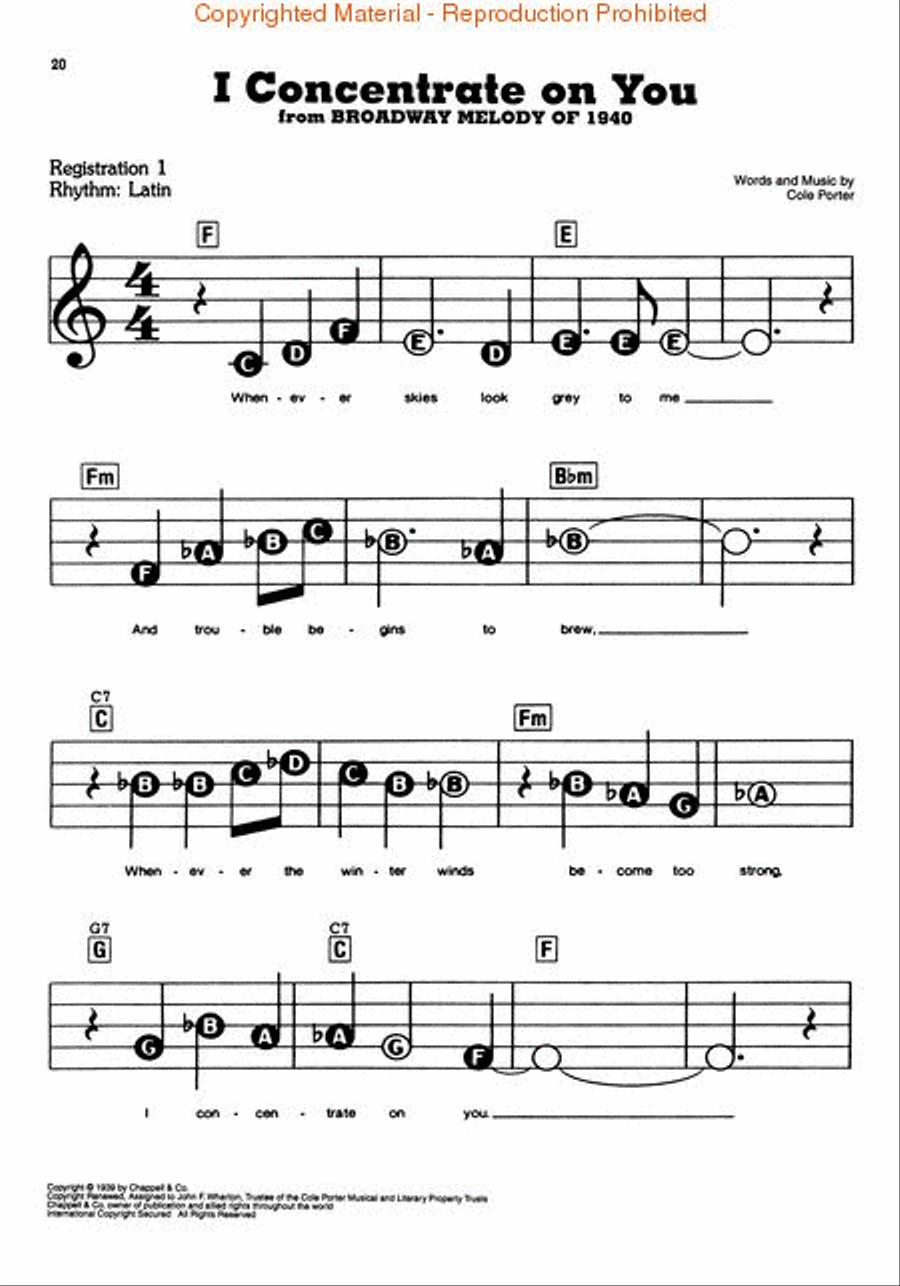 Best of Cole Porter Electronic Keyboard scores gallery preview page 4