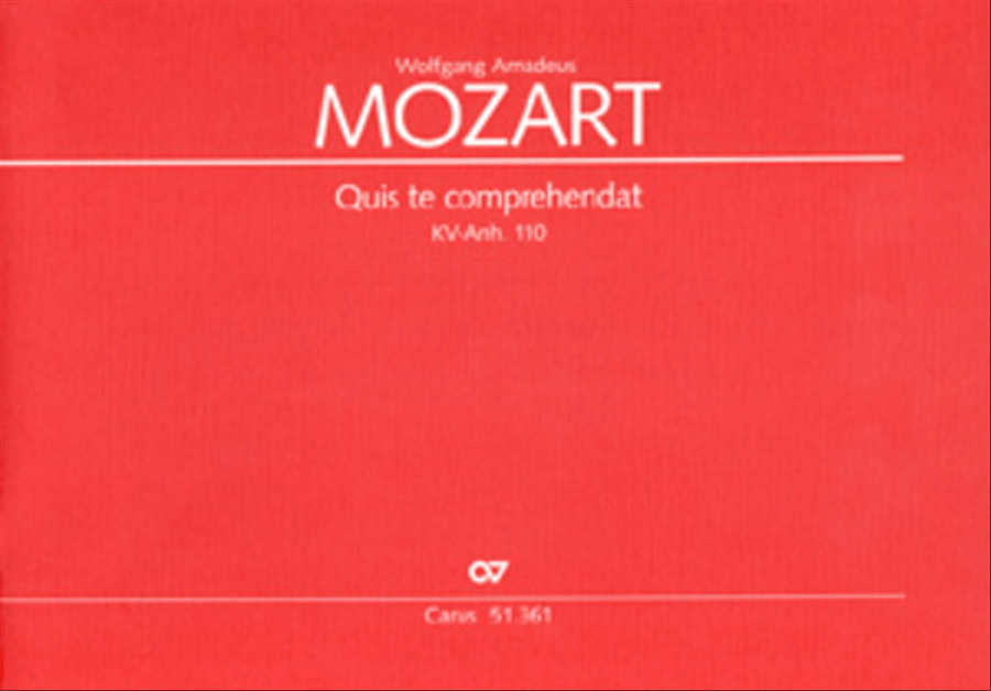 Quis te comprehendat (Who can comprehend your greatness) 4-Part scores gallery preview page 1