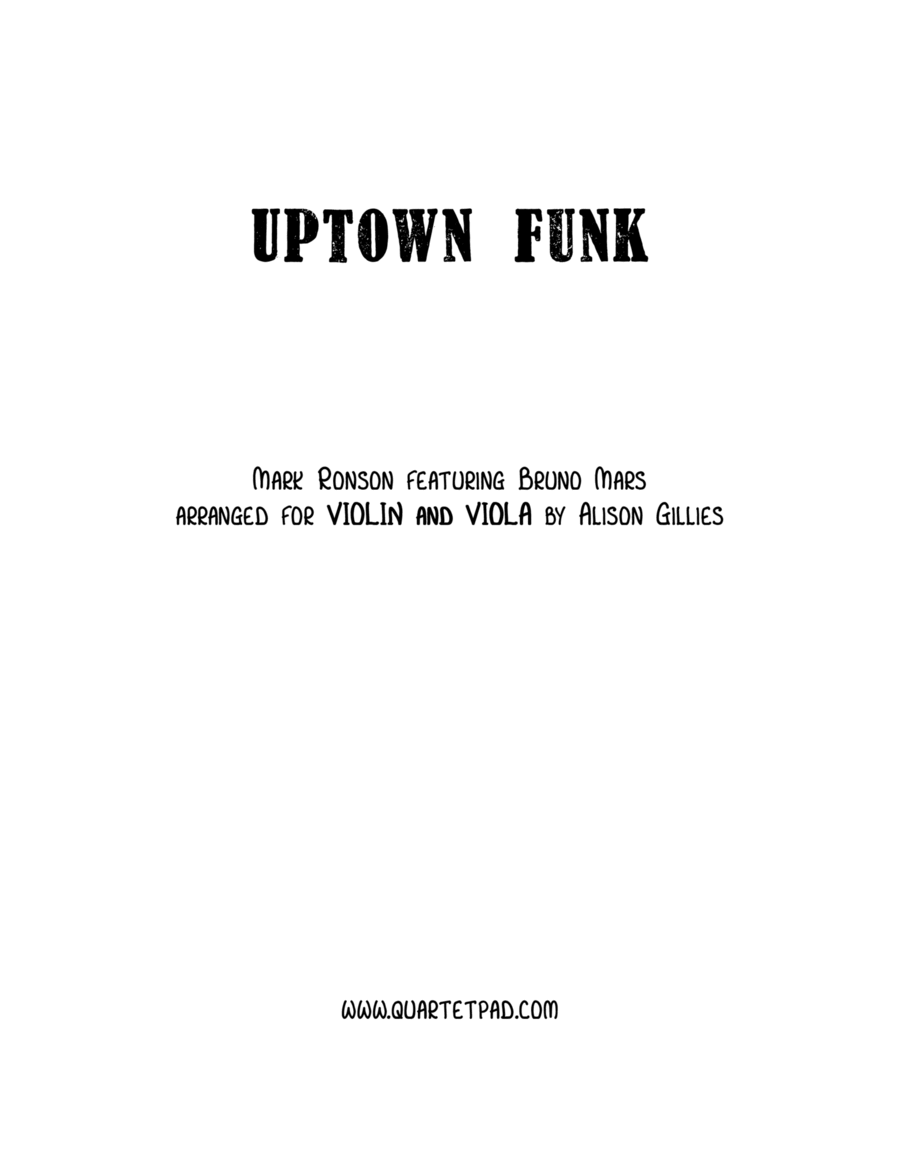 Uptown Funk String Duet scores gallery preview page 1