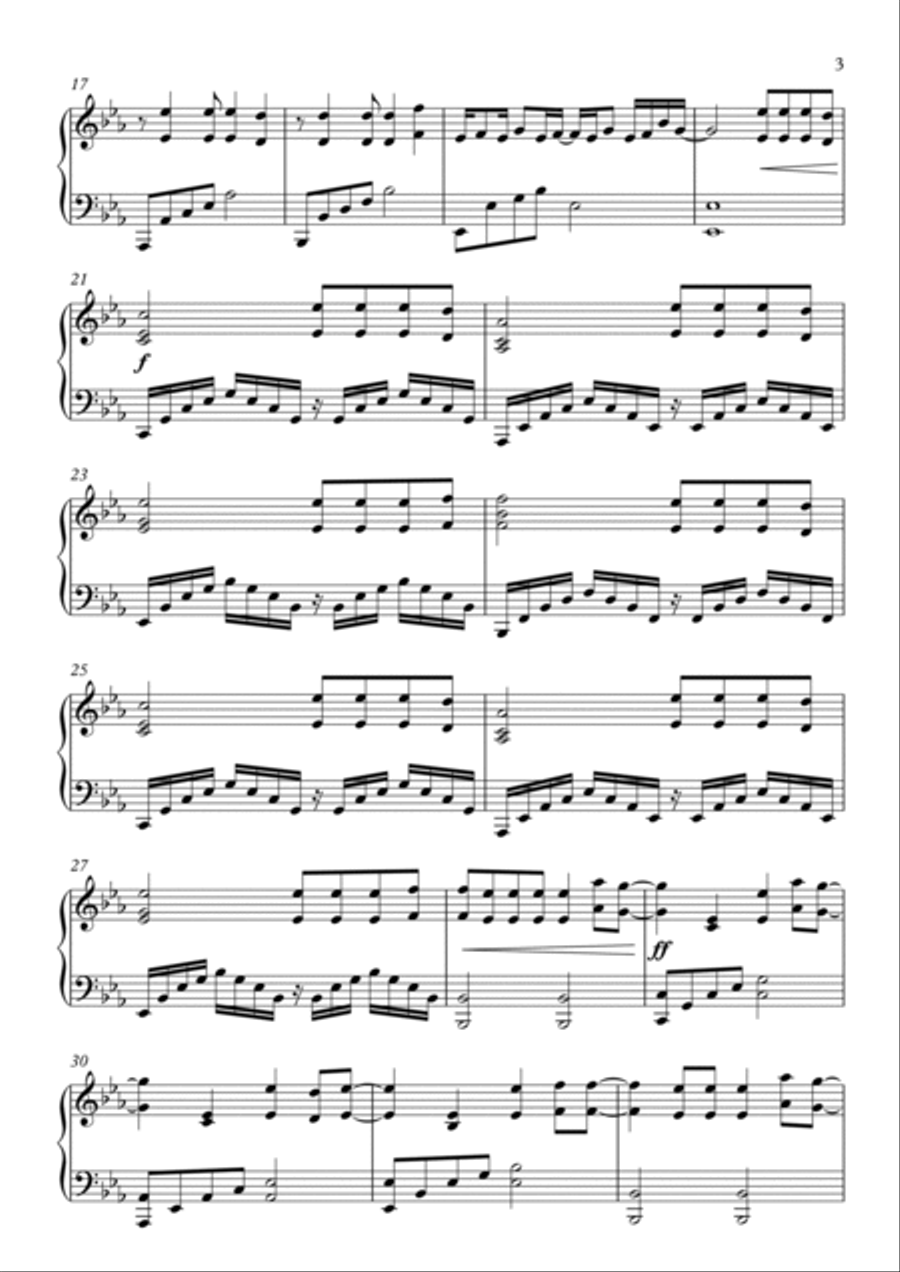 Bad Liar Piano Solo scores gallery preview page 3