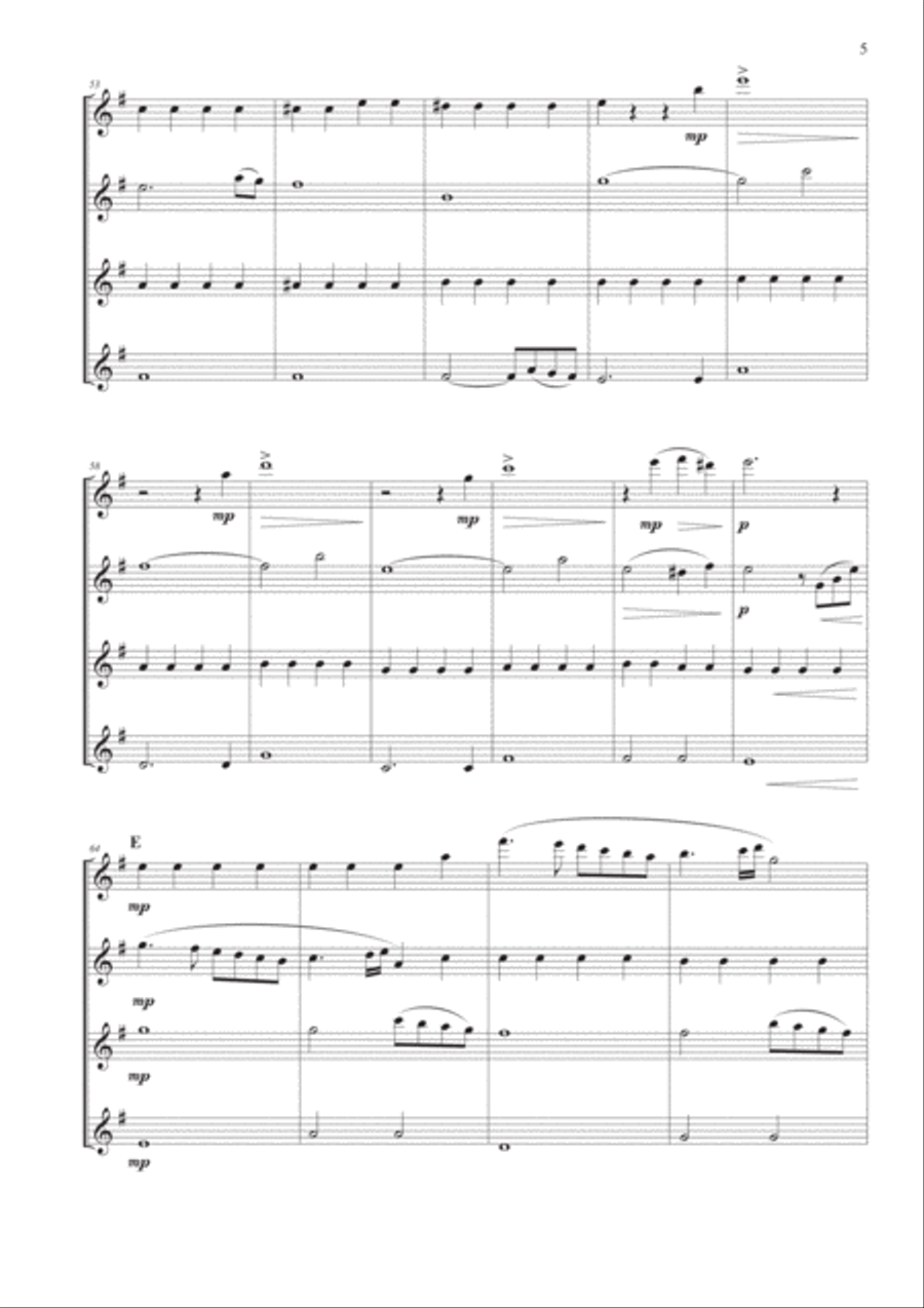 Ave Maria by Caccini-Vavilov for Flute Quartet Flute Quartet scores gallery preview page 6