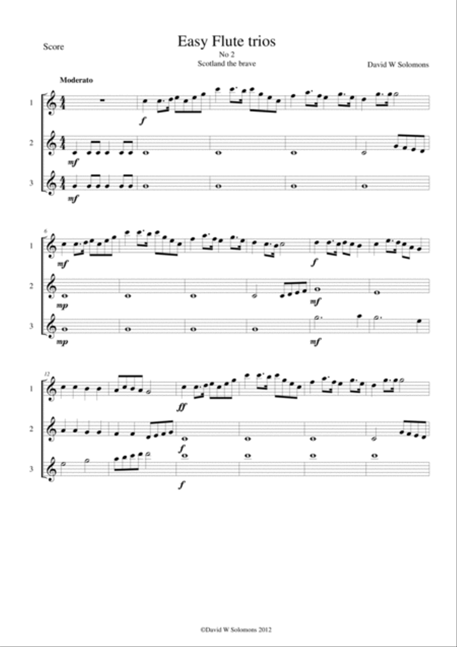 15 easy flute trios Flute Trio scores gallery preview page 2