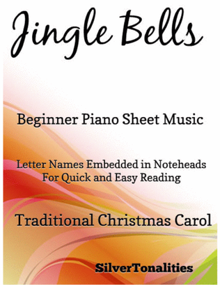 Book cover for Jingle Bells Beginner Piano Sheet Music