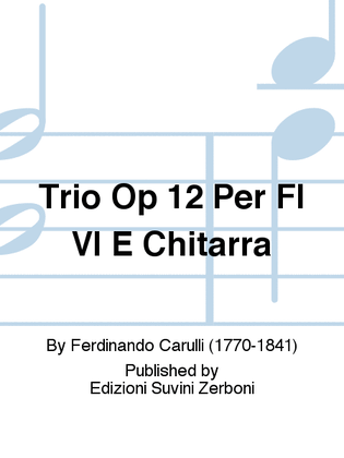 Book cover for Trio Op 12 Per Fl Vl E Chitarra