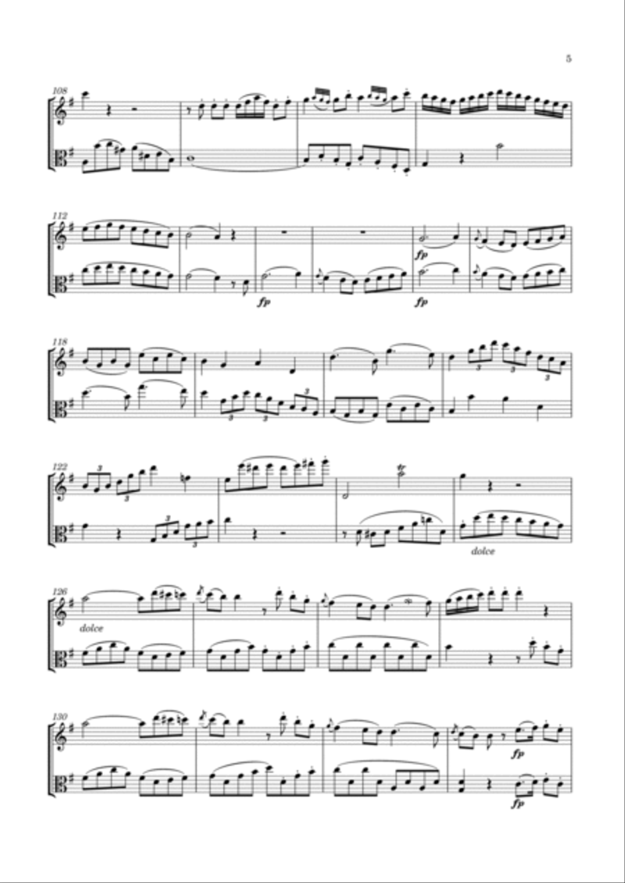 Hoffmeister - 3 Concertant Duets for Flute & Viola Hoffmeister - 3 Concertant Duets for Flute & Viola Flute scores gallery preview page 6