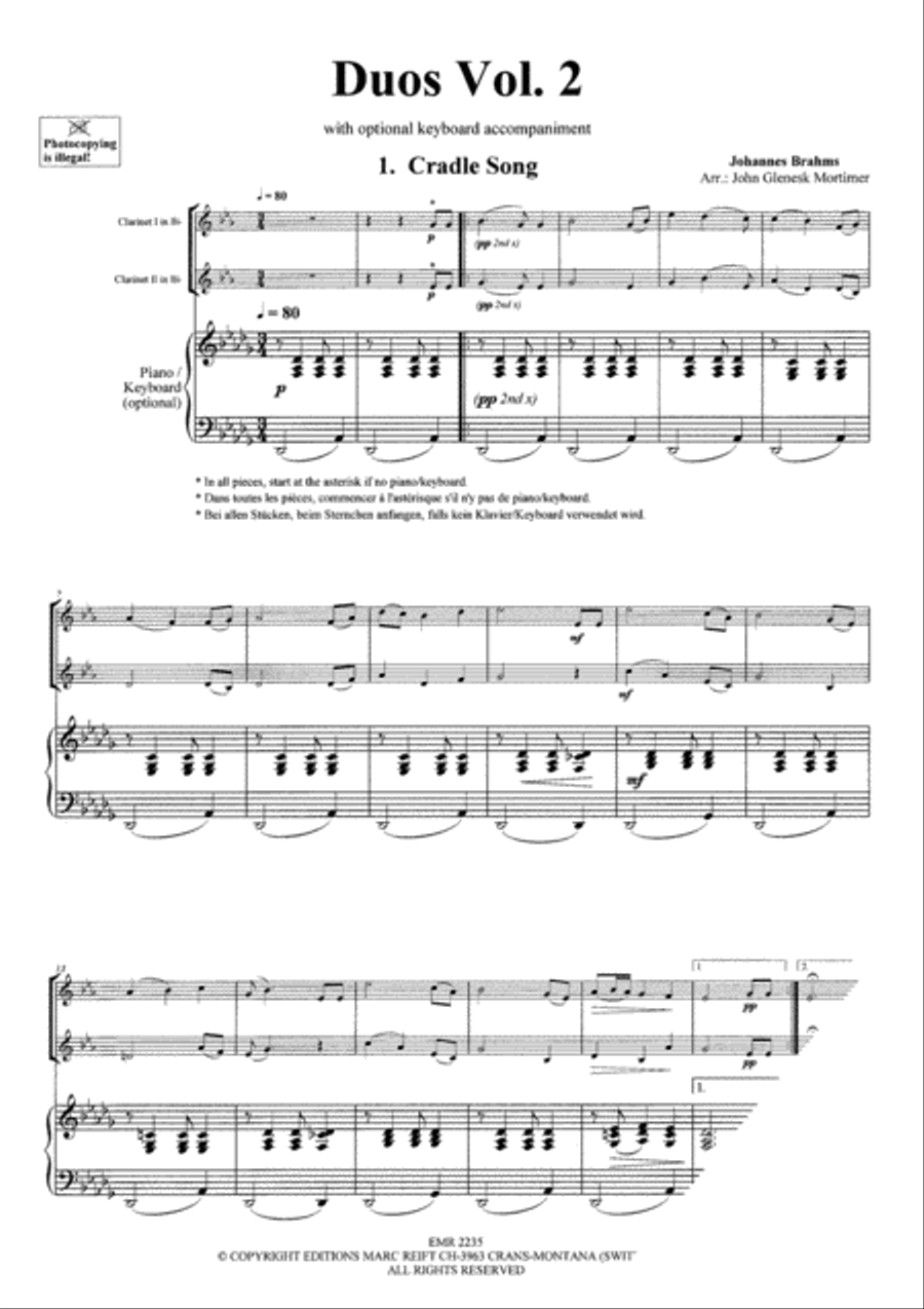 Duos Vol. 2 Clarinet Duet scores gallery preview page 3