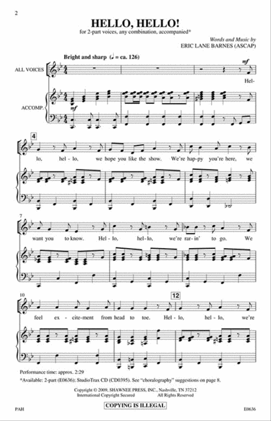 Hello, Hello! 2-Part scores gallery preview page 2