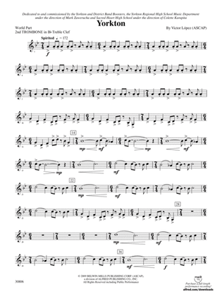 Yorkton: (wp) 2nd B-flat Trombone T.C.