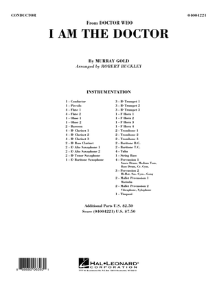 I Am the Doctor (from Doctor Who) - Conductor Score (Full Score)