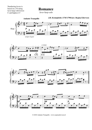 Romance (Krumpholtz) - lever harp solo