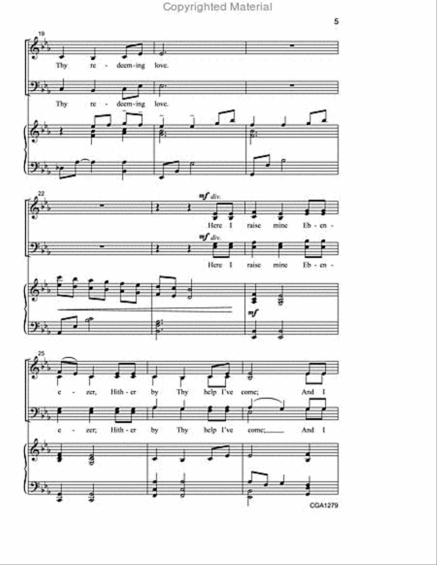 Come, Thou Fount of Every Blessing 4-Part scores gallery preview page 4