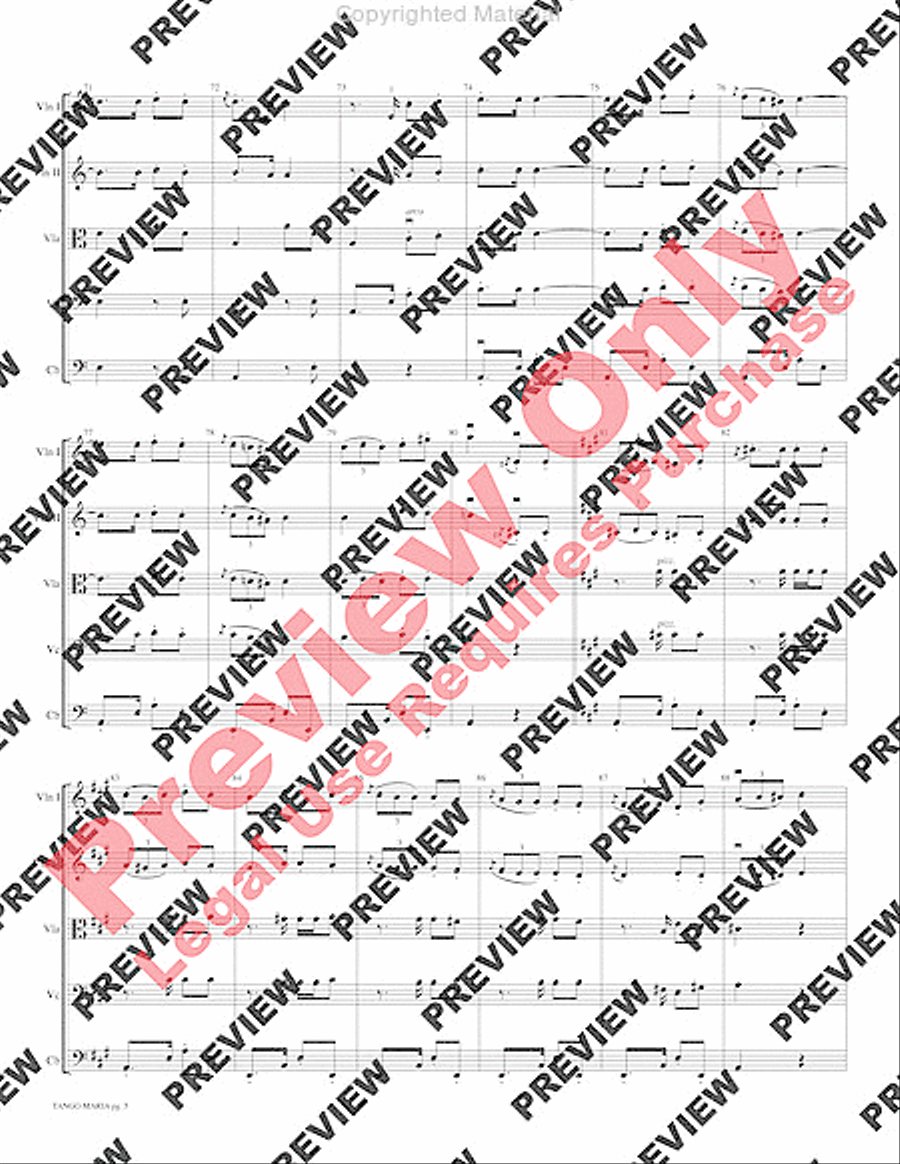 Tango Maria Tango Maria String Orchestra scores gallery preview page 8