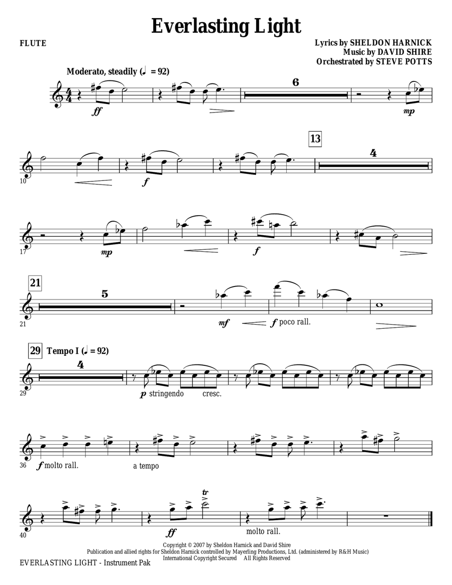 Everlasting Light - Flute Choir scores gallery preview page 1