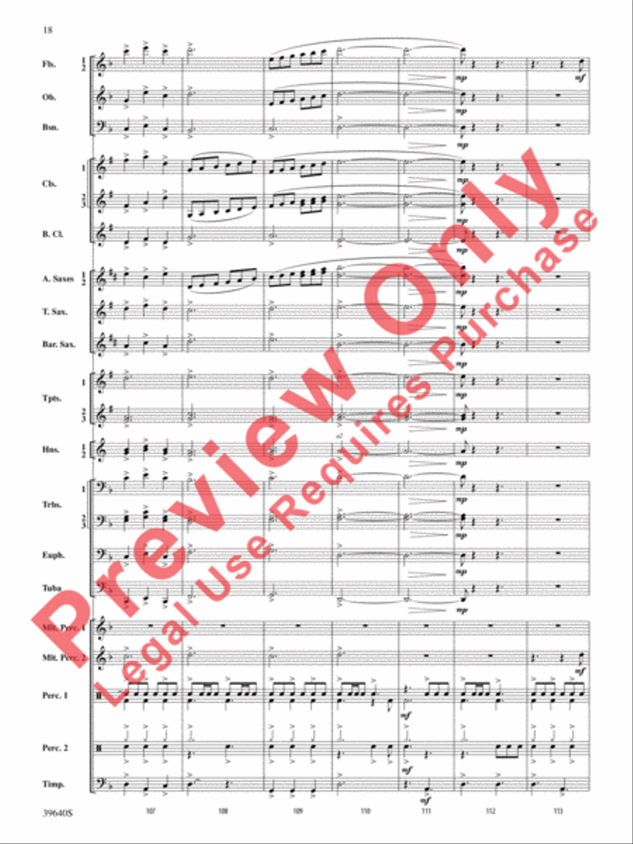 Ancient Carol Variants Concert Band scores gallery preview page 19