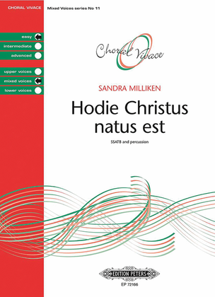 Book cover for Hodie Christus natus est for SSATB and Percussion