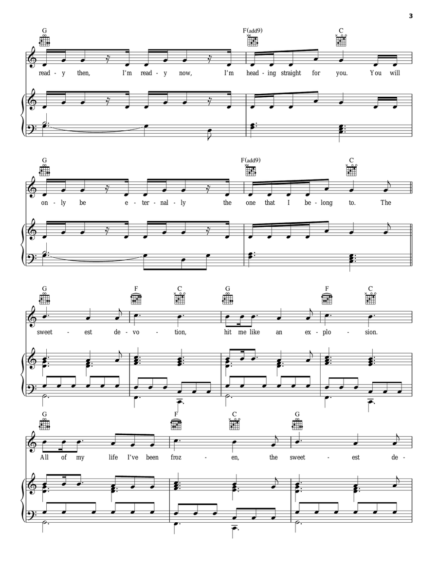Sweetest Devotion Sweetest Devotion Piano, Vocal, Guitar scores gallery preview page 3