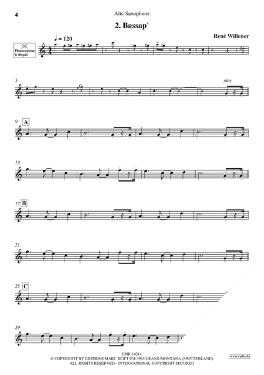 Happy Birthday Alto Saxophone scores gallery preview page 4